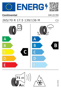 265/70R17.5 139/136M 14PR M+S Conti Hybrid LS3 Continental (Asfalt Düz) (0 Üretim)